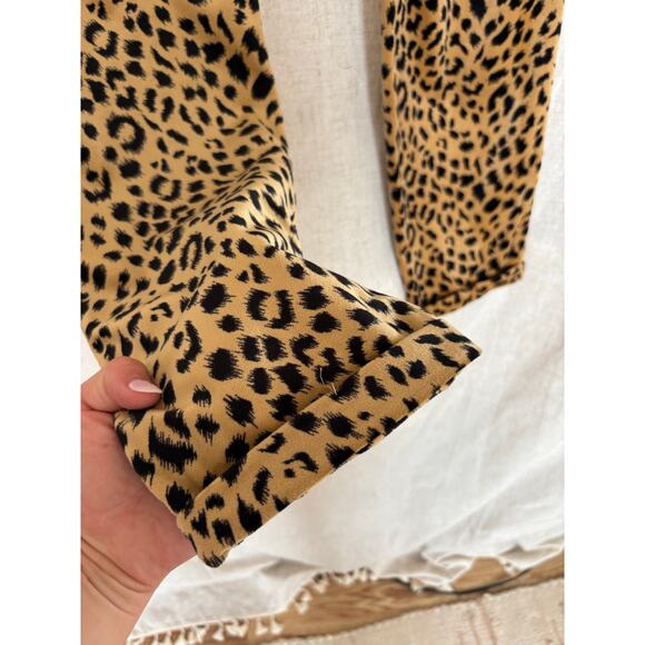 Scotch & Soda Leopard Print Tailored Trousers Pants Size Small - Picture 7 of 10